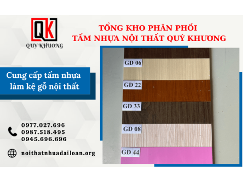 Đại lý cung cấp tấm nhựa làm kệ gỗ nội thất lớn nhất khu vực miền Nam