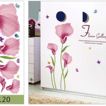 Tranh lụa dán tủ 