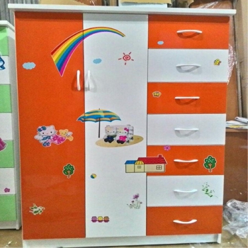 Tủ trắng cam 2 cánh 7 ngăn