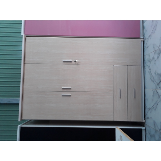 Tủ 3 buồng màu gỗ xưa 