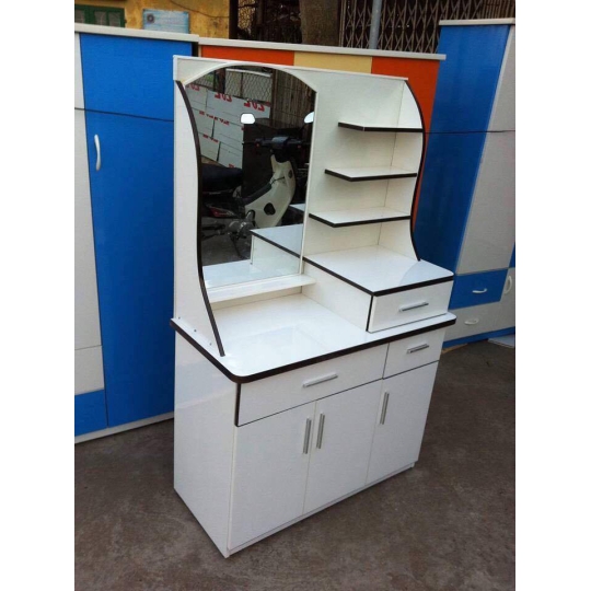 Bàn trang điểm trắng viền đen