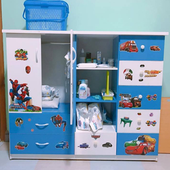 Tủ lam trắng cho bé