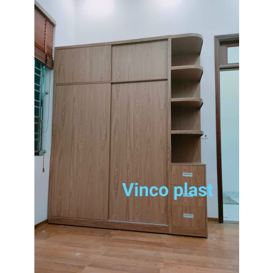 TỦ NHỰA VINCO PLAST 2 CÁNH VÂN GỖ